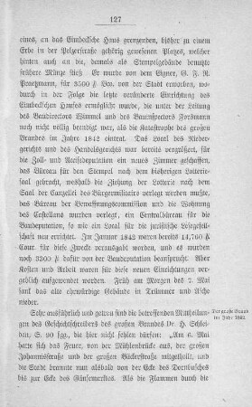 Der große Brand im Jahr 1842.