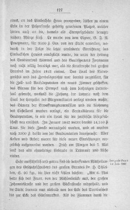 Der große Brand im Jahr 1842.