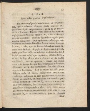 §. XVII. Haec actio quando praescribitur.
