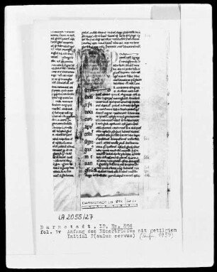 Petrus Lombardus, Glossatura maior super epistolas pauli — Initiale P (aulus servus), Folio 1verso