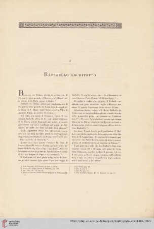 I. Raffaello Architetto
