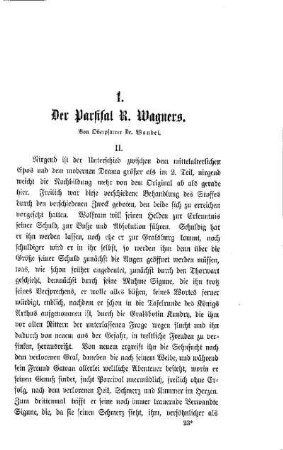 Der Parsifal R. Wagners