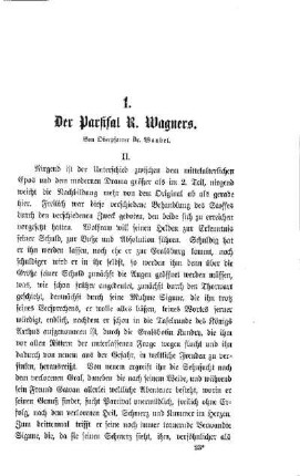 Der Parsifal R. Wagners