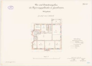 Regierungsgebäude, Gumbinnen Wohngebäude: Grundriss 1. Obergeschoss 1:100