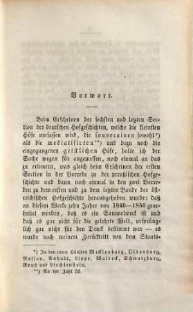 Geschichte der deutschen Höfe seit der Reformation, 35. 6. Abth., Geschichte der kleinen deutschen Höfe ; 1. Th.