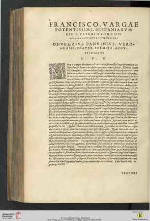 Francisco vargae potentissimi hispaniarum regis catholici philippi […]