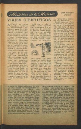 Viajes científicos : Historias de la historia