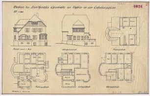 Umbau des Landhauses Charlotte in ein Erholungsheim (Ansichten, Grundrisse)