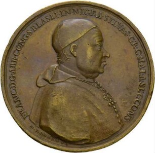 Medaille auf den Neubau des Klosters Sankt Blasien