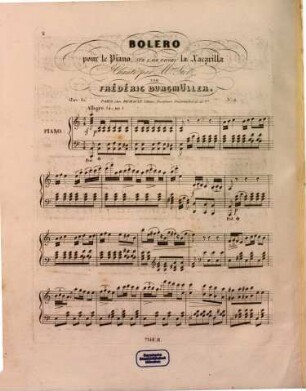 Bolero : pour piano ; chante par Mme. Stolz dans l'opéra La Xacarilla, musique de Marliani ; op. 62 no. 2