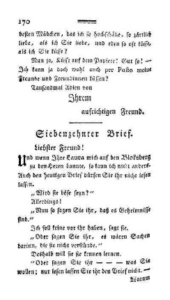 Siebenzehnter Brief