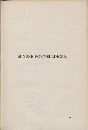 Mindre Fortællinger.