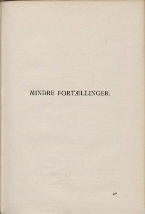 Mindre Fortællinger.