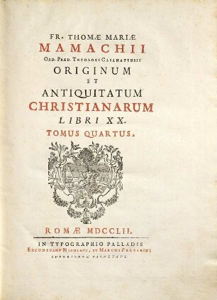 Originum et antiquitatum Christianarum Libri XX, 4