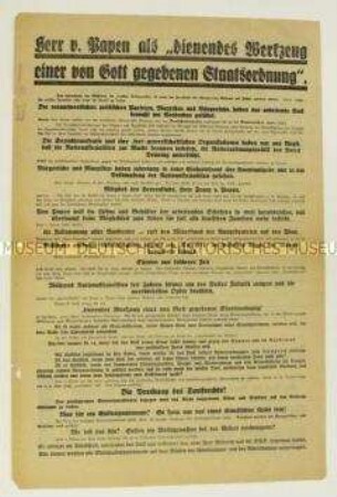 Sonderdruck der NSDAP zur Reichstagswahl im November 1932
