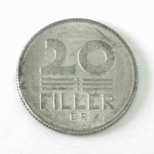 20 Filler -Münze Ungarn 1980