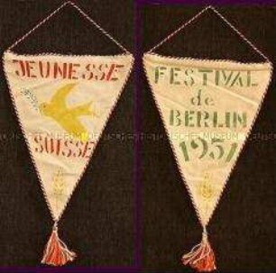 Wimpel der Jeunesse Suisse zu den Weltfestspielen 1951