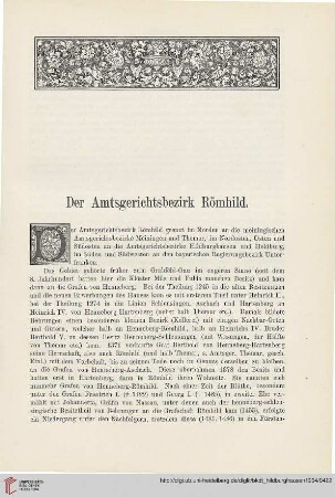 Der Amtsgerichtsbezirk Römhild