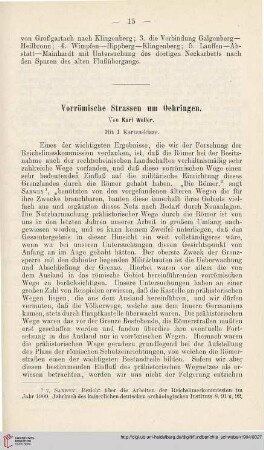 2.1899/1904: Vorrömische Strassen um Oehringen
