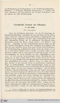 2.1899/1904: Vorrömische Strassen um Oehringen