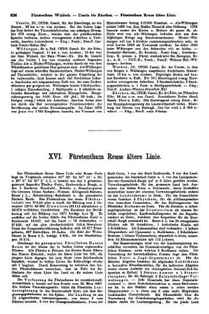 XVI. Fürstenthum Reuss ältere Linie