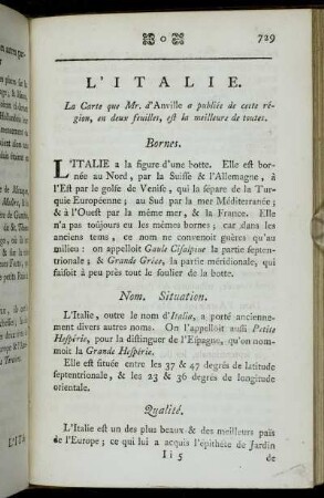 [Chapitre XVIII.] L'Italie.