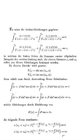 Zur Theorie der elliptischen Transcendenten.