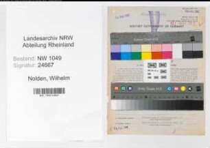 Entnazifizierung Wilhelm Nolden , geb. 01.06.1898 (Telegrafenassistent)