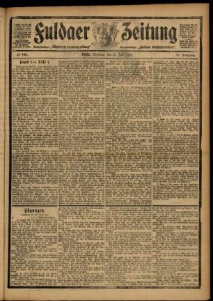 Ausgabe vom Dienstag, den 21. Juli 1903.