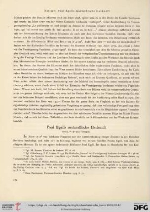 Paul Egells mutmaßliche Herkunft