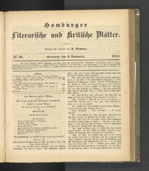 No. 88. 3. November 1852