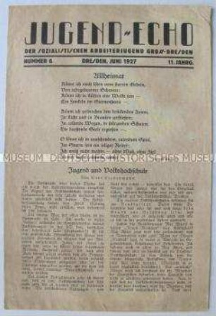Mitteilungsblatt der Sozialistischen Arbeiterjugend Dresden