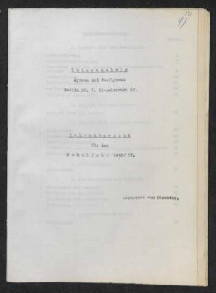1935/36: Jahresbericht ... - 1935/36