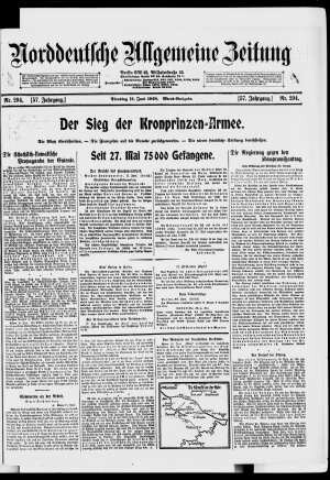Norddeutsche allgemeine Zeitung, Abend-Ausgabe