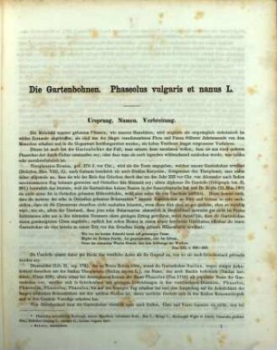 Die Gartenbohnen : ihre Verbreitung, Cultur und Benützung
