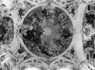 Mutter der schönen Liebe : Mutter der schönen Liebe. Deckenmalerei (1748/1750; G. B. Goetz). Uhldingen-Mühlhofen-Birnau. Wallfahrtskirche Sankt Maria