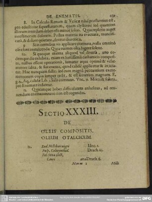 Sectio XXXIII. De Oleis Compositis