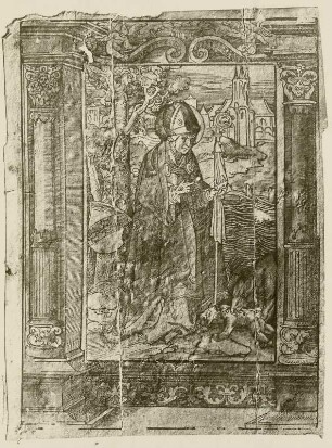 Heiliger Simpertus in Renaissance Rahmen