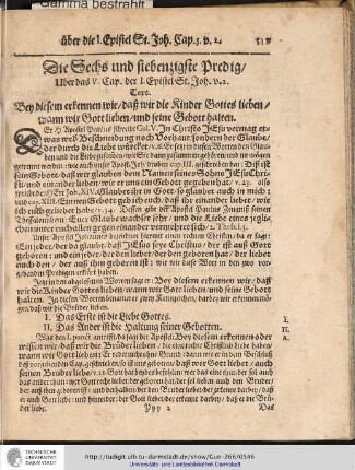 Die Sechs und siebenzigste Predig