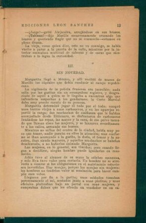 III. - Sin novedad.