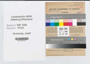 Entnazifizierung Josef Grommes, geb. 22.07.1906 (Arbeiter)