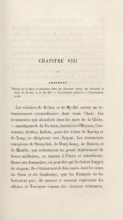Chapitre VIII. Tableau de la Basse Cochinchine ...