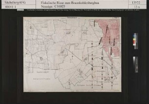 Leipziger Braunkohlengebiet mit den Resultaten der staatlichen Bohrungen; Fluren Gatzen, Löbnitz-Bennewitz, Methewitz, Käferhain, Langenhain, Kleinpriesligk, Michelwitz, Zschagast, Auligk, Pautzsch, Berndorf, Maltitz, Hemmendorf, Prößdorf und Lucka