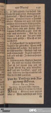 Von der Vorsorge und Regierung Gottes.