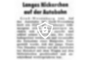 Langes Nickerchen auf der Autobahn
