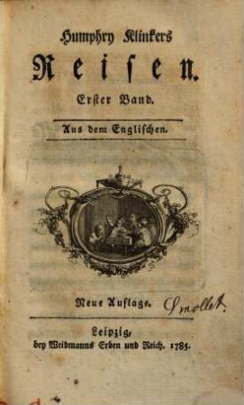 Humphry Klinkers Reisen : aus dem Engl., 1