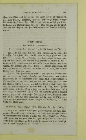 Sechstes Kapitel. Kaiser Karl IV. (1347 - 1378)