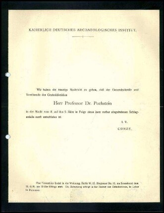 Todesanzeige Otto Puchstein