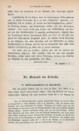 180-202 Die Mechanik des Erdballs : II. Erklärungsmysterien der Tiefenkräfte