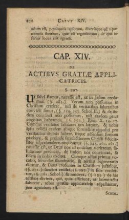 Cap. XIV. De Actibus Gratiae Applicatricis.